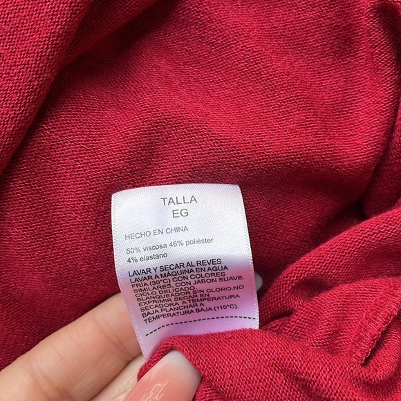 🍒 NWT Rafaella Red Long Sleeve Gold Button Sweater, Size: XL - Picture 11 of 13